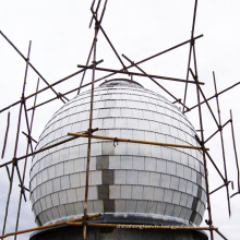 Xuzhou LF Mosquée à l&#39;intérieur du plafond en verre taché de dôme en acier Structure d&#39;espace